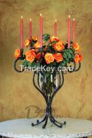 Iron Christmas Candle Holder Party Decoration Siena Tabletop Candelabra Candlestick Glass For Flowers