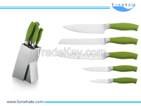 5-piece Kitchen Knife Sets with 2Cr13 Stainless Steel Blade and POM Material Handle