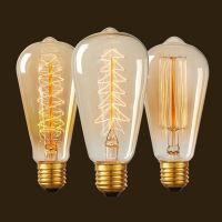 25w 40w 60w Antique Vintage Edison Light Bulb Incandescent Lamp A19 St45 St58 St64 C35 T20 T30 T45 G80 G95 G125 Retro Decorative Filament Bulb