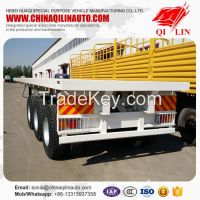 Cheap price flatbed semi trailer , 40ft flatbed trailer with container locks for sale