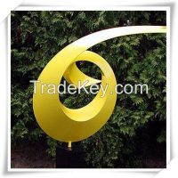 Painted number six stainless steel sculpture for garden decoration