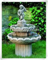 Customized child and animal mouth granite water fountain for outdoor decor
