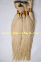 Blonde color Brazilian hair bulk