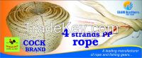 Professionally produce 4 strands pp / polypropylene braided rope diameter 4.0mm to 60mm