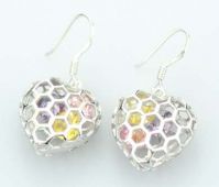 925 silver earring with with crystal