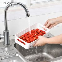 Fresh Container Stackable Storage Box for Refrigerator Vegetable Fruit Storage Container Organizer Bins with Colander