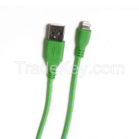 Fabric braided mobile phone cable for iphone 5/6 10 colors 1m2m3m