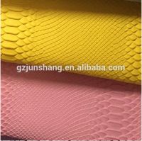 Snake design PVC leather for purse and wallet usage