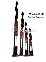 Indonesian Wooden Craft Statue Tanimar