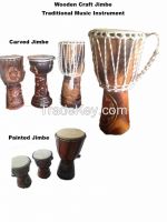 Indonesian Traditional Music Wooden Craft Jimbe