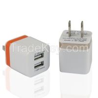 2.1A dual usb wall charger for Iphone 4/5/5s/6
