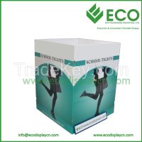 Retail corrugated cardboard dump bin stand, pop display