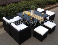 outdoor wicker patio dinning set furniture