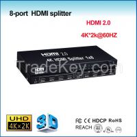 HDMI 2.0 Splitter 1x8 with HDCP2.2, 4k