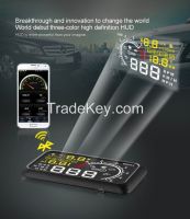 New X3 Car HUD Head Up Display System OBD2 Dispaly Speed With Built-in ELM327 Bluetooth Version