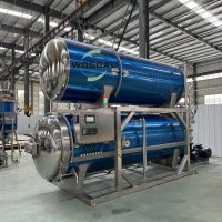 Double Layers Water Immersion Food Sterilizing Retort Machine