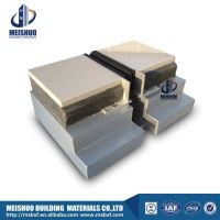 Recessed aluminum base rubber stripe insert expansion joints