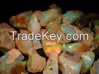 28 Crts Natural Rough Ethiopian Welo Multi Colour Fire Opal ! Opalhub ! AAA+++75