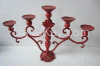 wooden candle holders, stand of vintage style