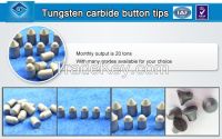 Zhuzhou durable tungsten carbide mining button tips with various grades