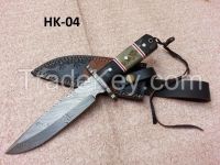 Damascus hand made hunting knife HK-01