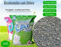 Bentonite Cat litter high quality with active carbon 99% dust free