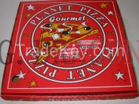 Wholesale Customized 1-4colors Printing B Flute Cardboard Pizza Box