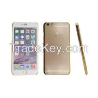 Ultra thin Metal frame transparent PC back cover phone case for iphone 5/5s/6/6plus CO-MIX-9020