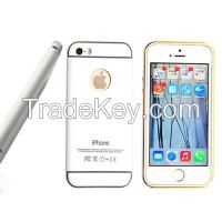 Phone accessories, Metal frame arcylic back cover case with matte surface metal case for iphone 5/5s/6/6plus CO-MIX-9012