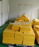 Hot sale natural 100% pure yellow beeswax slab 