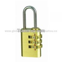 Brass combination padlock, 21mm