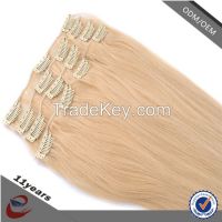 Alibaba Factory Price High Quality Brazilian Cheap 100% Human Hair Clip in Hair Extension