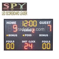 Red yellow view distance Aluminum basketball electronic scoreboard,led digital electronic scoreboard