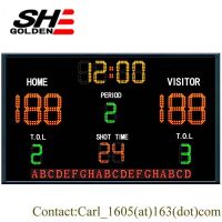 High school Wireless console basketball electronic scoreboard, led digital electronic scoreboard