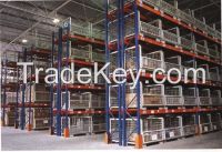 Blue / Orange Logistic Central         Logistic Central Heavy Duty Pallet Racking System Customized