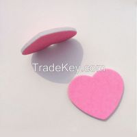 Soft touch lovely pink heart shape emery board for baby