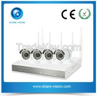 CCTV Manufacturer Supply Wifi 2.4G hz 720P Wireless Camera Kit System